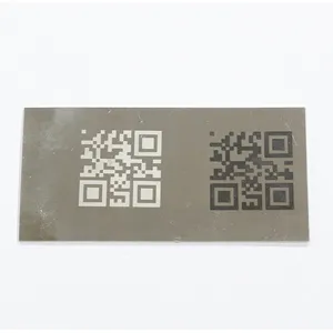 Черно-белая лазерная маркировка на нержавеющей стали